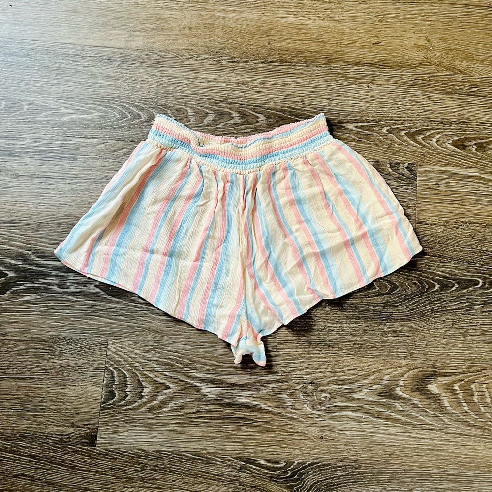 Forever 21 Flowy Rainbow Stripe Shorts